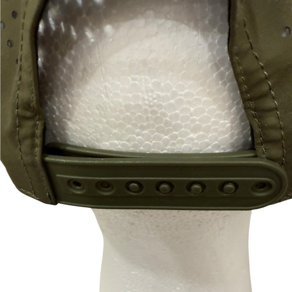 Branded Bills Performance 545 Raised Logo Olive Green Snap Back Trucker Hat Rope - Picture 5 of 7